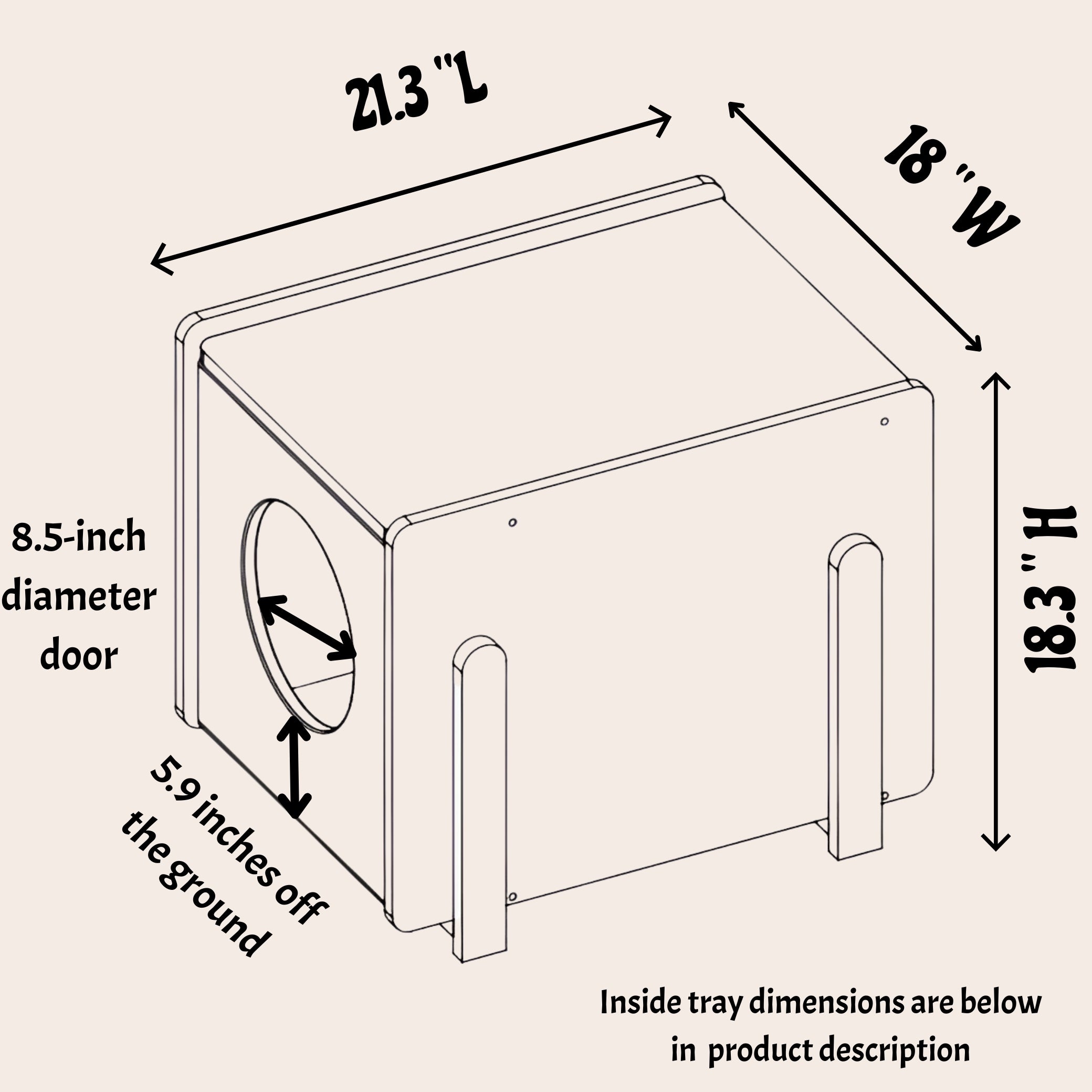 Poop Nest - Small Litter Box Enclosure