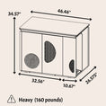 Load image into Gallery viewer, Cat litter robot furniture with dimensions 46.46” x 34.57” x 26.575” and weight of 160 pounds. Spacious, durable, and chic design for cat owners.