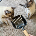 Load image into Gallery viewer, Elegant and functional steel cat litter scoop with non-stick coating, ideal for easy litter box maintenance